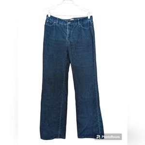 Nordstrom Vintage Caslon Wide Leg Corduroy Pants Blue Size 8